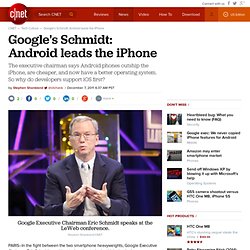 Google's Schmidt: Android leads the iPhone