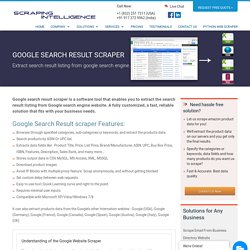 Google Search Result Scraper, Google Data Extractor, Scrape Google Result