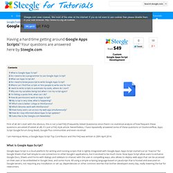 Google Apps Script FAQ