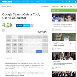 Google Search Gets a Cool and Useful Calculator