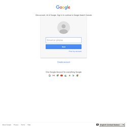 Bienvenue dans Google Search Console
