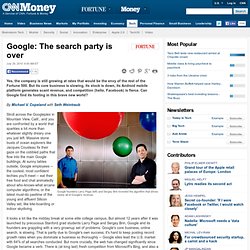 Google: The search party is over