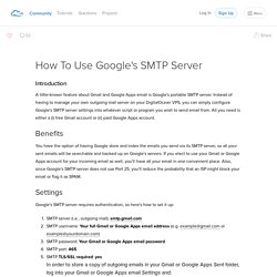 How To Use Google's SMTP Server