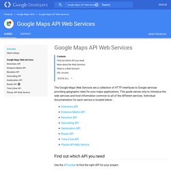 Maps API Web Services - Google Maps API Web Services
