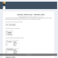 Google Sheets (20) – Adding links