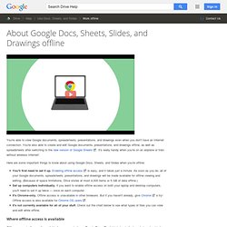 About Google Docs, Sheets, Slides, and Drawings offline - Drive Help