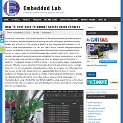 How to post data to Google sheets using ESP8266 - Embedded Lab