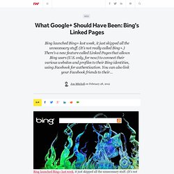 What Google+ Should Have Been: Bing's Linked Pages