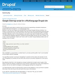 Google Sitemap script for a Multilanguage Drupal site