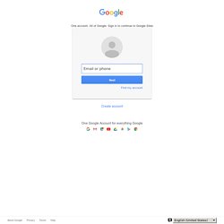 Créer un site - Google Sites