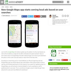 New Google Maps app starts serving local ads based on user searches