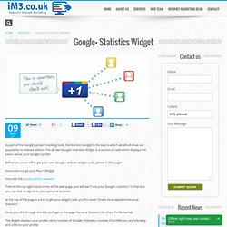 Google+ Statistics Widget Code. Google+ Widget HTML Code
