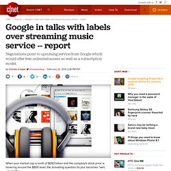 Google in talks with labels over streaming music service