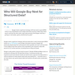 Who Will Google Buy Next for Structured Data?