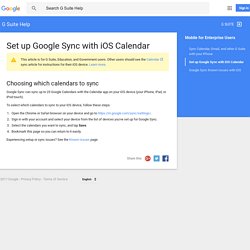 Using Google Sync with iOS Calendar - Google Mobile Help