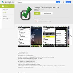 Google Tasks Organizer Lite - Aplicaciones en Android Market