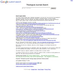 Custom Search - Theological Journals Search