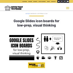 Google Slides icon boards for low-prep, visual thinking - Ditch That Textbook