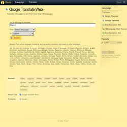 Google Translate Web