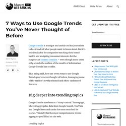 7 Ways to Use Google Trends You've Never Thought of Before