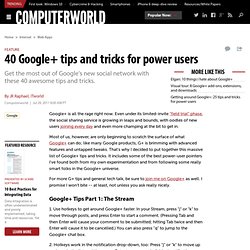 40 Google+ tips and tricks for power users