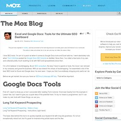 Excel and Google Docs: Tools for the Ultimate SEO Dashboard