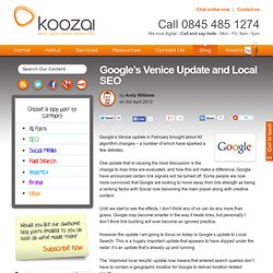 Google's Venice Update and Local SEO