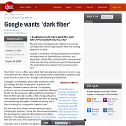 Google wants 'dark fiber'