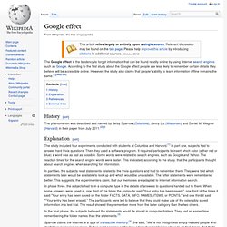 Google effect