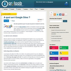 A quoi sert Google Sites ?