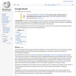 Googlewhack