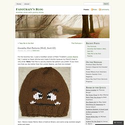Goomba Hat Pattern (Well, Sort Of) « FadeCrazy’s Blog
