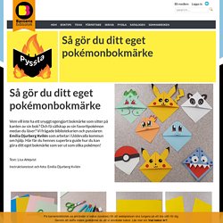 Gör ditt eget pokemonbokmärke