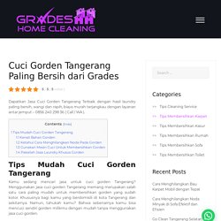 Cuci Gorden Tangerang Paling Bersih dari Grades