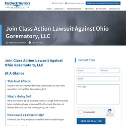 Class Action Lawsuit Against Ohio Gorematory