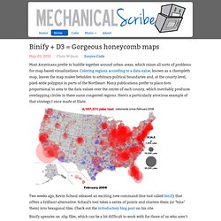 Mechanical Scribe - Binify + D3 = Gorgeous honeycomb maps - Mechanical Scribe