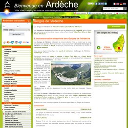 Gorges de l'Ardèche : descente des gorges de l'Ardèche, canoe à Vallon Pont d'Arc : Ardeche.com