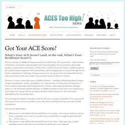 Got Your ACE Score?