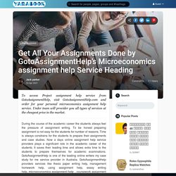 Get All Your Assignments Done by GotoAssignmentHelp’s Microeconomics assignment help Service Heading