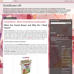 GotoBoxes.UK: Cereal Boxes - Blank Cereal Boxes Customization