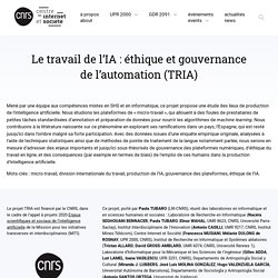 Le travail de l'IA : éthique et gouvernance de l'automation (TRIA) - Centre Internet et Société