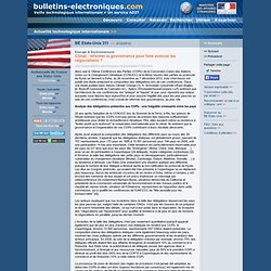 12/04 > BE Etats-Unis 311 > Climat : réformer la gouvernance pour faire avancer les négociations ?