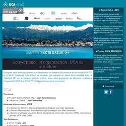 Gouvernance et organisation : UCA se structure
