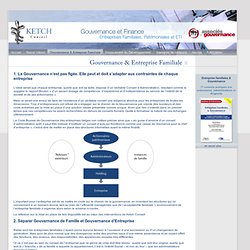 Gouvernance Conseil / Ketch Conseil - Entreprises familiales, patrimoniales et ETI - Gouvernance et entreprise familiale