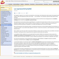 Démocratie locale / gouvernance : La supracommunalité (08-2011)