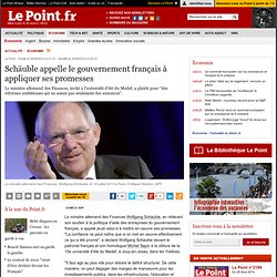 Schäuble appelle le gouvernement français à appliquer ses promesses