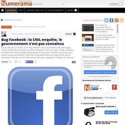 Bug Facebook : la CNIL enquête, le gouvernement n'est pas convaincu