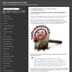 Le gouvernement Ayrault va réformer l'auto entrepreneur