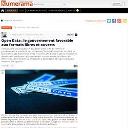 Open Data : le gouvernement favorable aux formats libres et ouverts