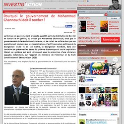Pourquoi le gouvernement de Mohammad Ghannouchi doit-il tomber ? - Investig’action - Michel Collon - Presse alternative dédié au décodage des médias et analyse de la mondialisation